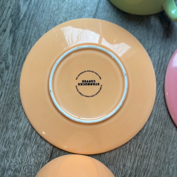 Starbucks Multicolor Polka Dot Mugs Set With Saucers - Picture 7 of 7